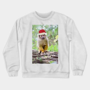 Black-capped squirrel monkey - Merry Christmas & Happy New Year Crewneck Sweatshirt